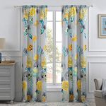 Greenland Home Watercolor Dream Curtains - Drapes - Lined Panel Pair with tiebacks - Set of 2 Panels - 84" L - Gray