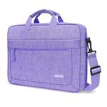 MOSISO Laptop Shoulder Bag Compatible with MacBook Pro 16 inch A2141, 15-15.6 inch MacBook Pro, Notebook, Polyester Messenger Carrying Briefcase Sleeve with Adjustable Depth at Bottom, Purple