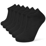 Closemate Ankle Socks for Men Women Bamboo Viscose Low Cut Socks Black Breathable Short Socks 6 Pairs(6Black, Size L)