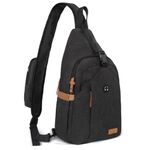 OSOCE Canvas Sling Bag for Men, Anti Theft Crossbody Bags Cross Body Chest Backpack for Women with Tunnel Lock Exterior Zipper Travel Outdoor Hiking