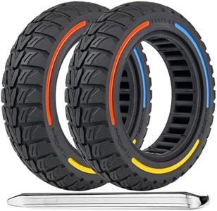 TOCBEUU 9.5x2.5-6.1 Solid Tires for Electric Scooter, Off-Road Replacement Wheels, Tubeless Rubber Tyre for NIU KQi3 Pro/Max/Sport Electric Scooter- 3 Color(2PCS)