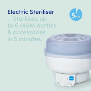 MAM Electric Bottle Steriliser and Warmer – Fast Baby Bottle Heating