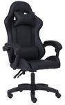 Millhouse Sport Desk Chair, Adjustable Office Gaming Racing Chair with Lumbar and Head Pillow, X3577 - Black-Blk