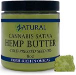 Zatural Hemp Body Butter 17,500mg Hemp per oz Organically Grown Raw Vegan Hemp and Cocoa Creamy Texture. (8oz)