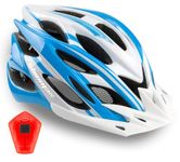 Shinmax Bike Helmet, CPSC/CE Certified Adjustable Light Bicycle Helmet Men&Women Road and Mountain Bicycle Helmet with Visor&Rear Light Met Specialized Cycling Helmet for Adult