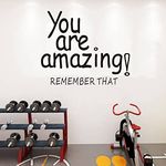 Wall Stickers for Kids, Motivational Wall Decals, (Easy to Apply), Quotes Inspirational Boys Girls Toddlers Teen Men Women, Living Room Bedroom Gym Office School Classroom Nursery Playroom, Teamwork Yoga Dance Garage Positive Home Vinyl Decor Art Family Sayings Words Signs, You are Amazing 18"X15"