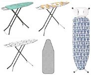 Lightweight Folding Ironing Board Iron Board Iron Rest Sturdy 4 Leg With Strong Frame And 100% Cotton Cover Ironing Boards Free Standing Compact Easy Carry Iron Stand (110x34cm)