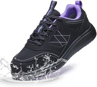 Guirdasm Non Slip Work Shoes Women - Waterproof Oil Resistant Chef Shoes, Lightweight Comfortable Slip Resistant Sneakers for Restaurant Kitchen Nursing & Food Service heizi40.5 Purple