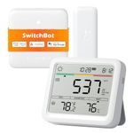 SwitchBot Air Quality Monitor with Hub Mini, Temperature Humidity Sensor with APP, Bluetooth Air Quality Tester for Car/Home/Office (Meter Pro CO2+Outdoor Meter+Hub Mini)