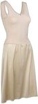 TruFit Sleeveless Full Length Slip for Women - 100% Cotton - Elegant Lace Trim36-20 LengthNude