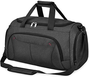 Gym Duffle Bag Waterproof Large Sports Bags Travel Duffel Bags with Shoes Compartment Weekender Overnight Bag Men Women 40L Black