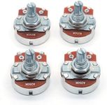 harpfeas 4PCS Guitar Large Potentiometer Audio Volume Taper Pots for Electric Guitar or Bass Guitar (Short 15mm Shaft A250K B250K)