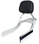 YHMOTO Passenger Sissybar Backrest with Luggage Rack Fits for Honda VTX 1300 1800 N/R/S Models 2002-2008 (Chrome)