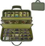 casmilee Knife Display Case for 64+ Pocket Knives, Folding Knives Cases for Collections, Butterfly Knife Storage Bag Holder Roll Organizer for Survival, Tactical, Outdoor, Kitchen, EDC Mini (Green)