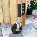 HOLKIE Spring Loaded Gate Wheel, Swivel Gate Caster Wheel for Wooden Gate and Fence, Max Load Capacity 220LBS