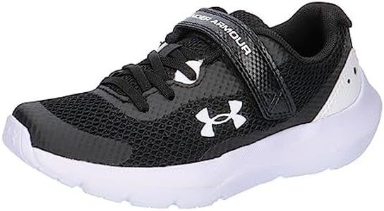 Under Armour Surge 3 Chaussures de Course Garçon, Noir/Blanc, 28.5EU/11UK