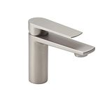 Milano Hunston - Modern Mono Bathroom Basin Mixer Tap Lever Handle - Brushed Nickel