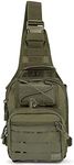 WOLF TACTICAL Compact EDC Sling Bag - Concealed Carry Shoulder Bag for Range, Travel, Hiking, Outdoor Sports (OD Green)