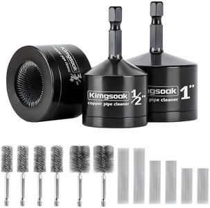 Kimgsoak Copper Pipe Cleaner, 1/2", 3/4", 1" Copper Pipe Cleaning Brush for Drill, Copper Fitting Brush Tool