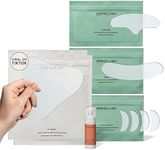 Dermaclara Cheek to Cheek Bundle - Multi-Size Reusable, Medical Grade Silicone Patches + Cleanser Kit - Minimize Look of Scars, Stretch Marks, Wrinkles, & Cellulite - Natural & Cruelty-Free - 8ct.