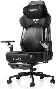 AutoFull M6 Ultra 2.0 Silla Gaming Ergonómica | Silla de Juego con Función de Masaje, Reposabrazos Mecánicos 720°, Soporte Lumbar Ajustable, Cojín de Cabeza Regulable | con Reposapiés de Cuero