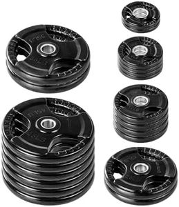 Lifeline Fitness 455 Pound Olympic Weight Set - Commercial Grade, Rubber Coated Olympic Grip Weight Plates - Designed for Olympic Barbells - Perfect Home Gym Workout Set