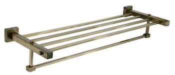 Plantex 304 Grade Stainless Steel Bathroom Towel Rack/Towel Hanger Stand/Towel Bar/Bathroom Accessories - Splash (Antique Finish)