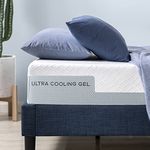 Zinus 8 Inch Ultra Memory Mattress/Cooling Gel Foam/Pressure Relieving/CertiPUR-US Certified/Bed-in-a-Box/All-New/Made in USA, Twin, Fabric, White