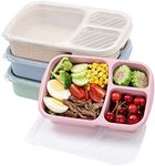 buluker 4 Pack Bento Lunch Box Set 