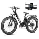 Likebike Lander S Electric Bike for Adults, UL 2849 Certified, 26'' Fat Tire Mountain Electric Bicycle with 500W Motor and 48V 13Ah Battery, 25MPH Men Ebike Shimano 7 Speed & Front Suspensio