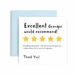 Huxters Birthday Cards for Men - Funny Review Grandpa Birthday Card for him - Funny Fathers Day Card for Grandpa Fun Happy Birthday - 14.8cm (Grandpa)