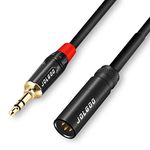 JOLGOO Mini XLR Male to 3.5mm Stereo Audio Plug Cable, 3-pin Mini XLR Male to 1/8" TRS Plug Cable, for BMPCC 4K Camera Video Assist 4K Sharp 8K, 3.3 Feet/1 M