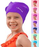 Limmys Kids Long Hair Swimming Cap - 100% Silicone Kids Swim Caps for Boys and Girls - Premium Quality, Stretchable and Comfortable Swimming Hats Kids- Available in Different Attractive Colours