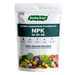 Garden Genie MAP (Mono Ammonium Phosphate) NPK 12 61 00 Fertilizers for Plants 400 Gm | Water Soluble Plant Growth Promoter | Foliar Spray Application