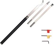 Carbide Tipped Woodturning Tools Wood Turning Tool Set of 3 with Interchangeable Handle for Wood Lathe, 3 Tools with aluminum alloy Grip Handle，Typ：AT03