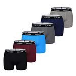 CLALER Men's Boxer Shorts 6 Pack Stretchy Soft Fitted Cotton Mens Trunks Underwear Multipack Breathable Classic Fit Briefs S, M, L, XL, XXL (Multicoloured ×6, XL)