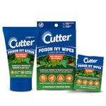 Cutter Poison Ivy Scrub and Wipes Bundle (4.0 oz + 12ct) - Fast Relief & Protection Against Poison Ivy, Oak, & Sumac - Soothing Anti-Itch Formula - Outdoor Skin Care - Perfect for Hikers and Gardeners