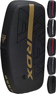 RDX Thai Pads Curved Kickboxing Muay Thai with Solid Handle Grip, Maya Hide Leather KARA Strike Shield for Knees Elbows Kicks Punches, Coaching Training Boxing MMA Martial Arts Taekwondo Combat Sports