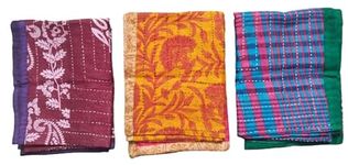 NILU Craft Baby Cotton Kantha Sheet Hand Made (Pack of 3 Piece)