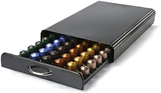 HiveNets Nespresso Porte Capsule de Café Pod Support de Tiroir de Rangement en Métal pour 60 Pcs