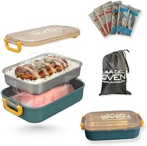 Lava Gel Flameless Portable Oven Kit – Flame Free Food Warmer for Camping, Hiking, Survival & Emergency | Includes 3 Single-Use Heat Pads + Drawstring Travel Bag