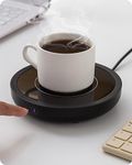 Baffect Coffee Mug Warmer, Smart Teapot Heated Coaster with 3 Temperature Settings, Electric Beverage Warmer with Auto Power-off Protection for Office Desk (104℉~176℉/40℃~80℃)