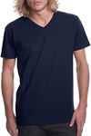 Next Level Mens Premium Fitted Short-Sleeve V-Neck Tee. 3200 Midnight Navy L