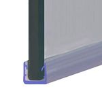 Shower Seal for Screens, Doors or Panels | Fits 4, 5 or 6mm Glass | U Shaped Seal to Cap The Edge of The Glass | 80cm, 90cm, 140cm or 2m Long | SEAL024 (90cm)