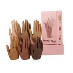 Practice Hand for Acrylic Nails Silicone Female Mannequin Life Size Hand with Insertable Nails for Nail Art Beginners/Nail Salon Artists Single Hand Color 3#