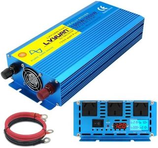 Yinleader 1500W/3000W Pure Sine Wave Power Inverter 12V-240V with 3 sockets and Dual Display for CAR Boat Truck