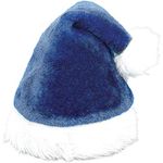 Amscan 395019 Deluxe Santa Plush Fabric Hat Costume, Blue