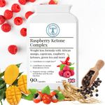 Complementary Supplements - Raspberry Ketones Complex for Weight Loss & Slimming Support – Capsicum, Glucomannan, Ginseng - 11 Synergistic Herbals + Nutrients – Vegan, 90 Capsules