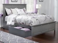 Atlantic Furniture Platform Bed, Queen, Grey,AR8646119