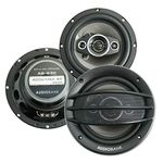 Audiobank 2X AB-630 400 Watts Power Handling 6.5-Inches 4-Way Car Audio Stereo Coaxial Speakers with Frequency Response: 65-20000 Hz and 2x15 Piezo Tweeter